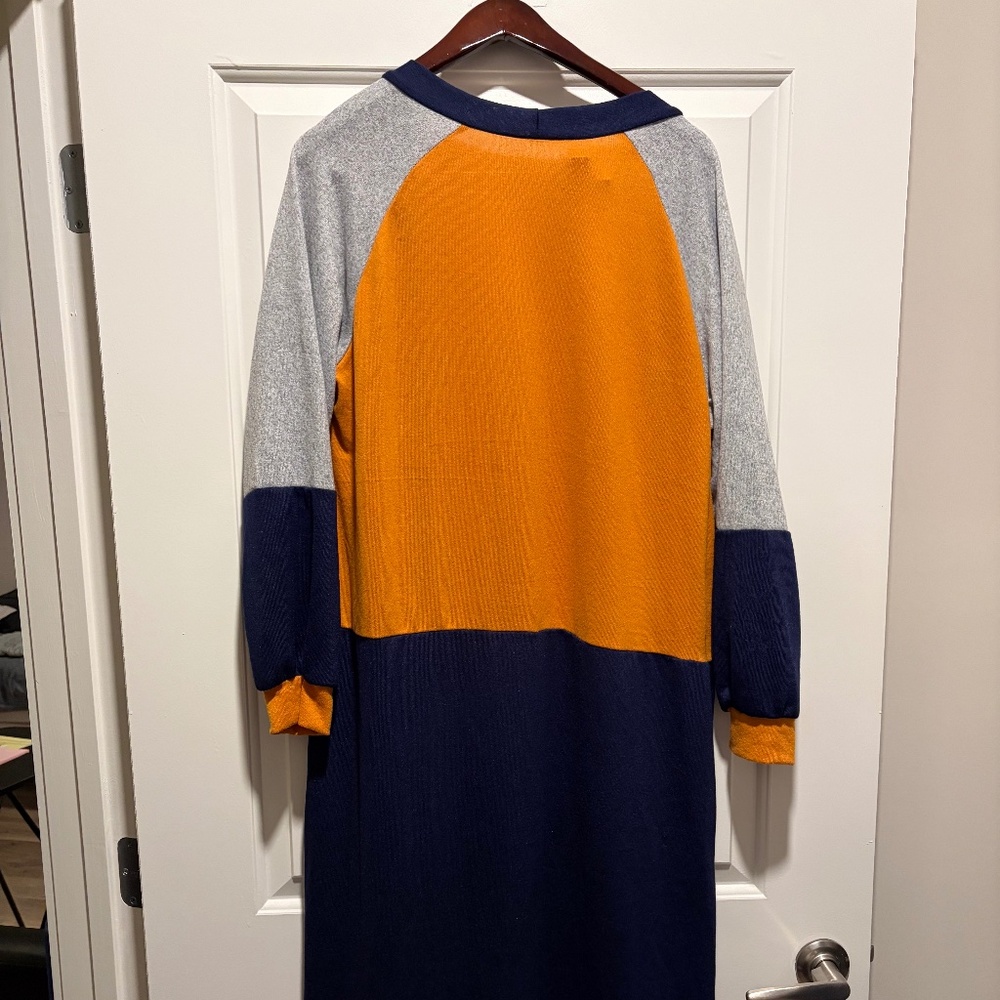 Women's Cardigan - Grey, Purple, and Carmel